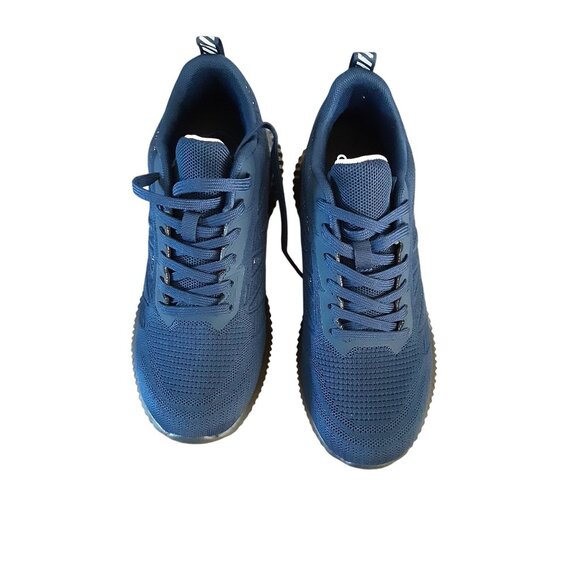 Calto Mens 7 Athletic Invisible Height Increasing Shoes Sneakers Navy Blue Mesh - Picture 9 of 16